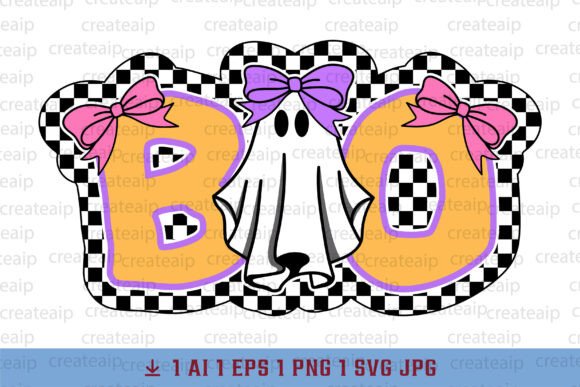 BOO Cute Checkered Halloween Ghost PNG S Review