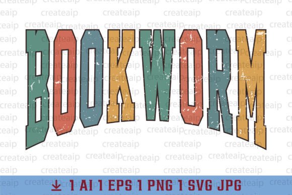 Bookworm PNG Book Lover Varsity Design