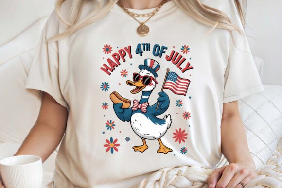 Funny 4th of July Silly Goose Shirt PNG