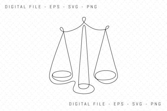 One-Line Art of Justice Balance Scales Review