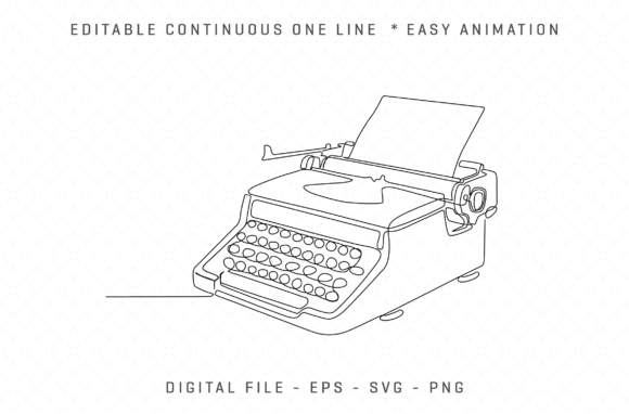 One Line Typewriter with Paper Art Review
