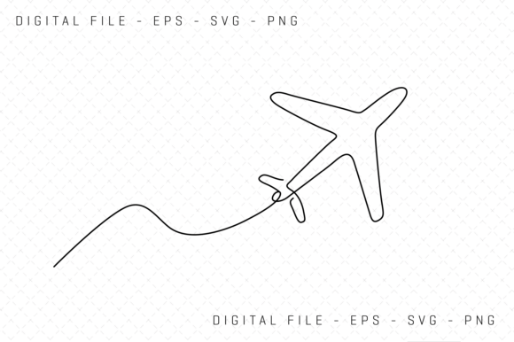 One Line Vector Drawing of an Airplane Embroidery Review