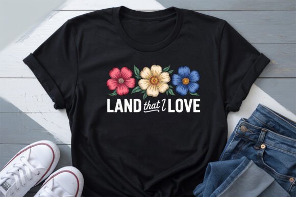 Retro 4th of July Land That I Love PNG