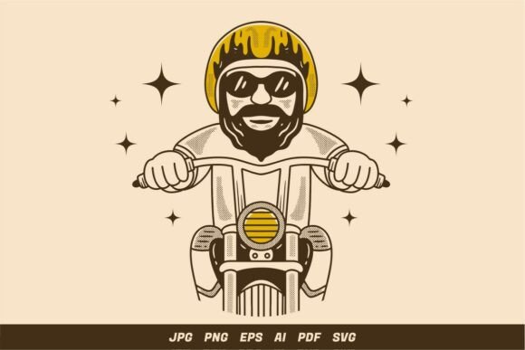 Retro Chopper Rider Illustration Review
