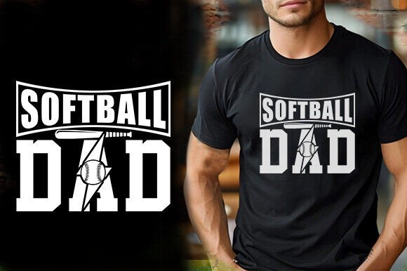 SOFTBALL DAD VINTAGE TSHIRT DESIGN